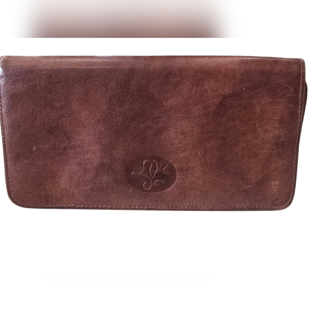 Vintage Buxton Top Grain Leather Checkbook Wallet